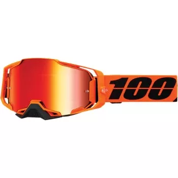 100% Armega MX Goggles - CW2 Red Mirror Lens Impact-Rated