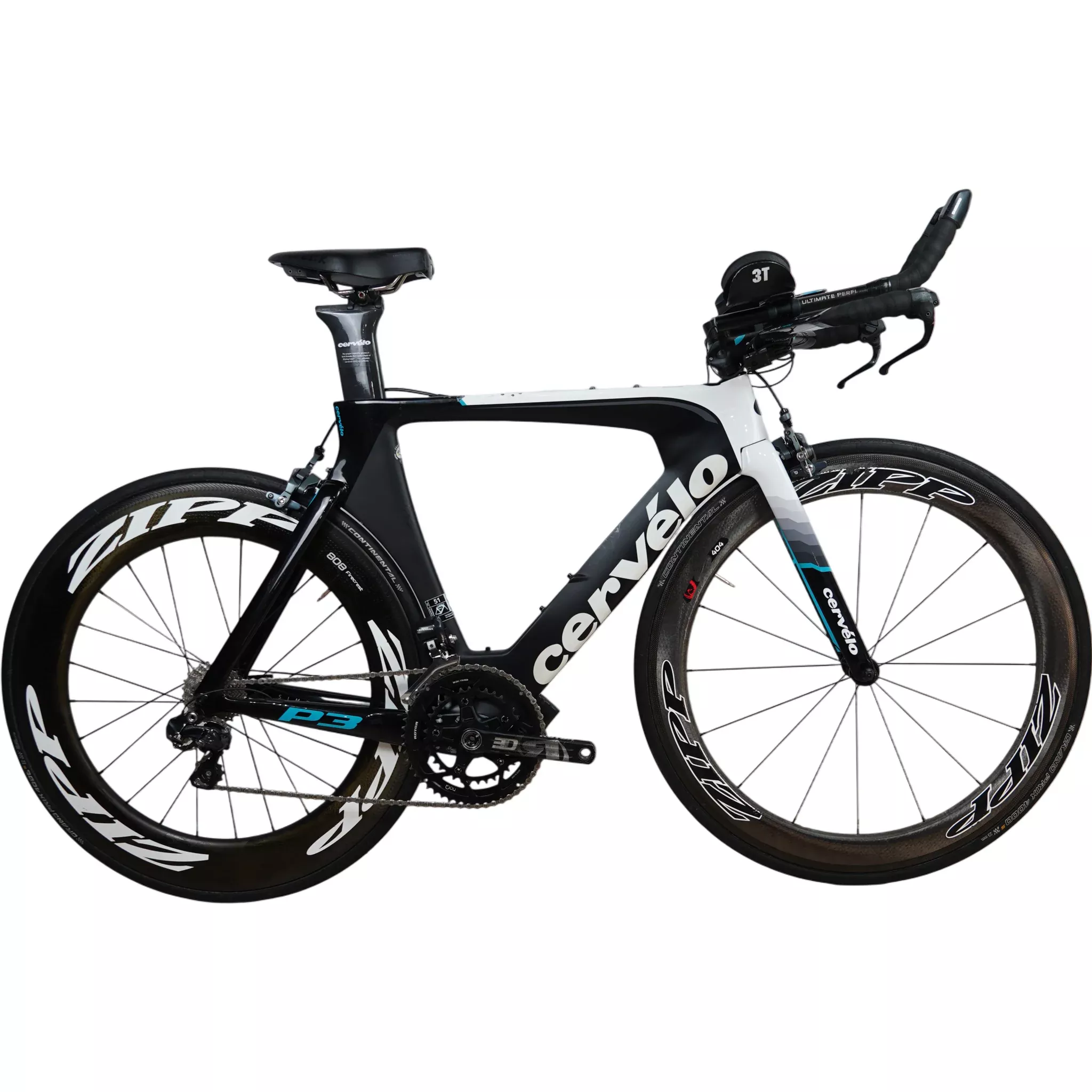 2016 Cervélo P3 Carbon Rim Brake TT/Tri Bike W/ Zipp Wheels - 51cm