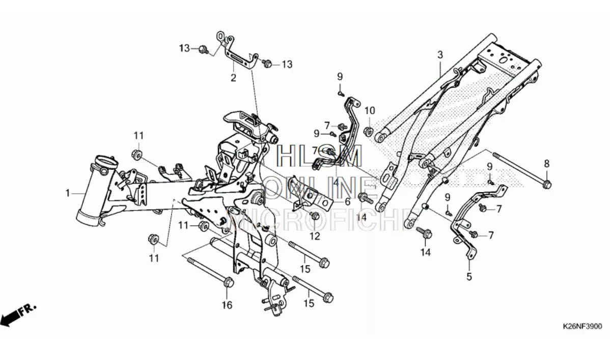 2022+ Honda Grom OEM Frame – Genuine Honda Replacement Chassis
