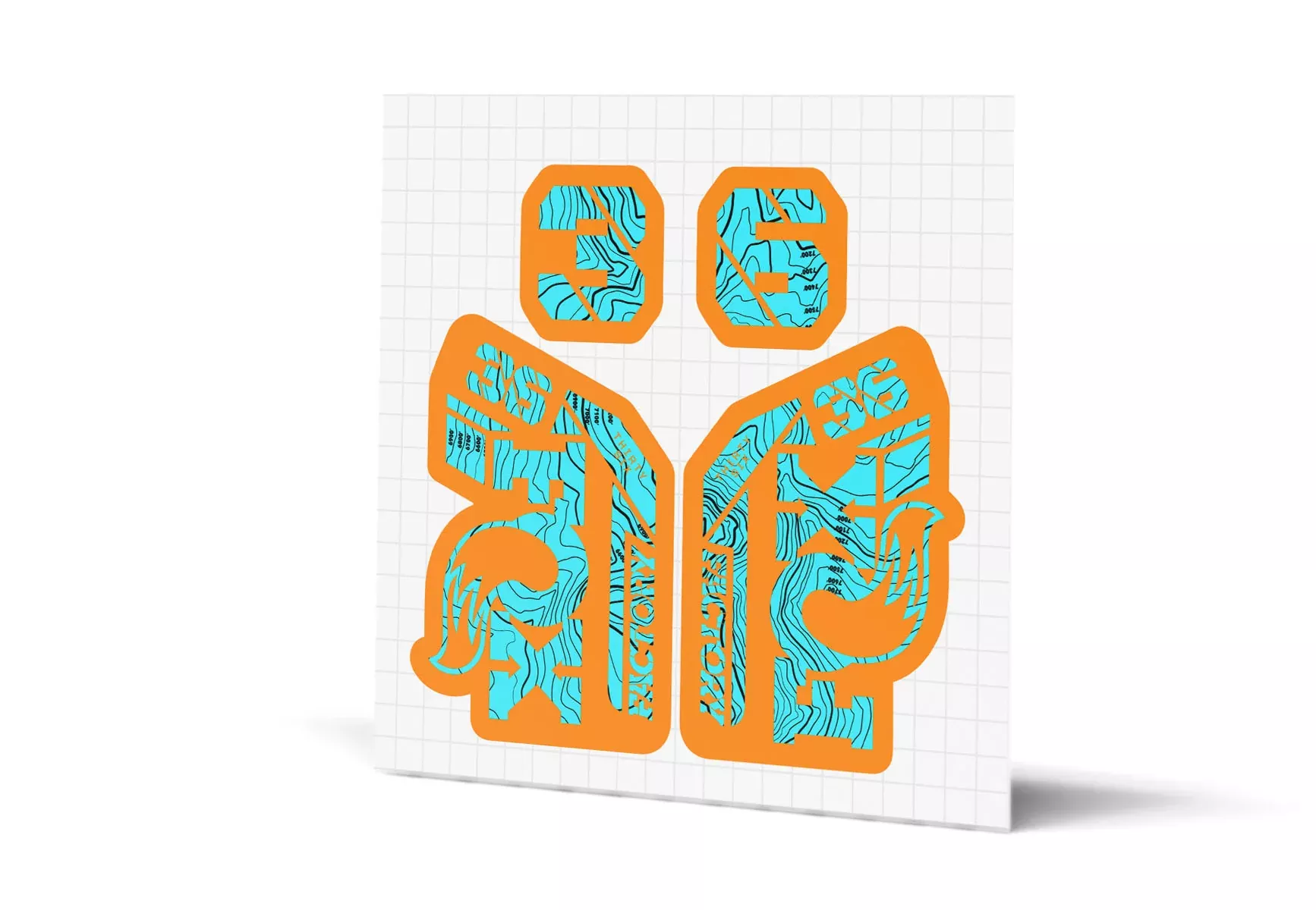36 Factory Gloss Decals - Orange Lowers
