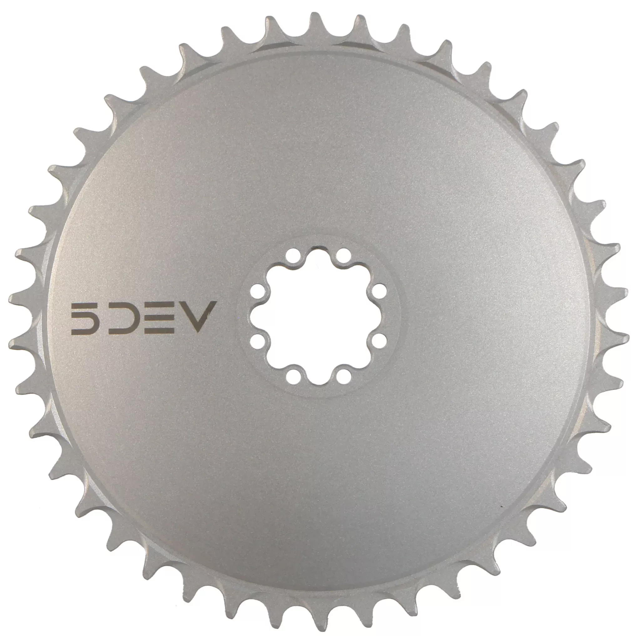 5DEV Aero Direct Mount Chainring - 42t 8-Bolt 7mm Offset Aluminum Raw