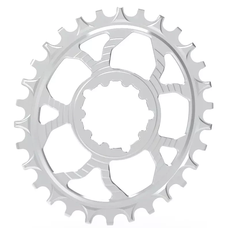 7075 Oval Chainring 3mm Offset 30T - Raw/Clear