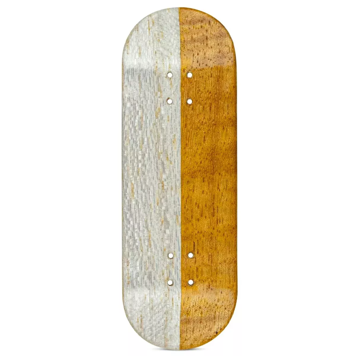 8THREE8 Fingerboard Deck - Wood and White Split Ply