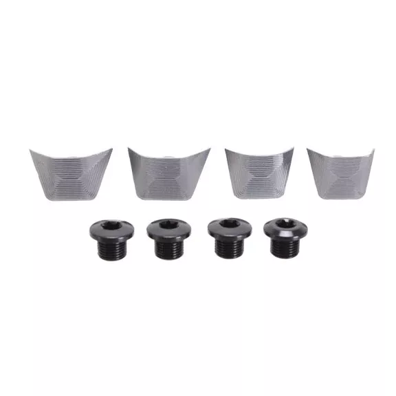 Absolute Black Bolt Cover + Bolts Dura Ace 9100 Gray