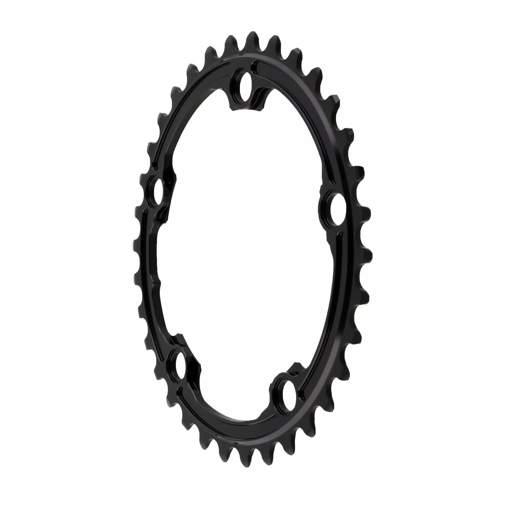 Absolute Black Premium Oval Road Chainring - Black