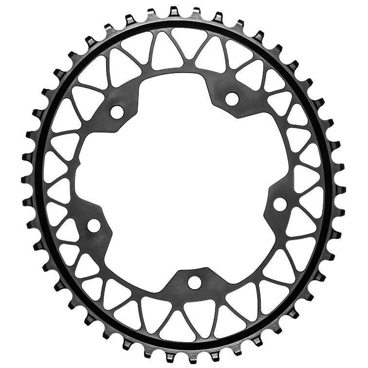 absoluteBLACK 5x110BCD Gravel 1X Oval Chainring 44T - Black