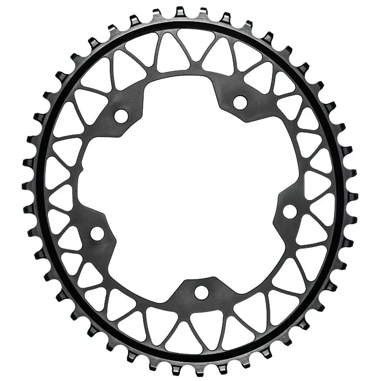 absoluteBLACK 5x110BCD Gravel 1X Oval Chainring 48T - Black