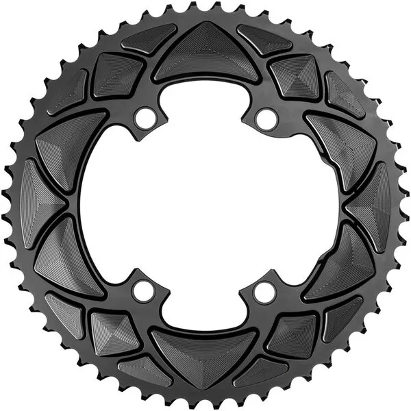 absoluteBLACKPremium Round 110 BCD 4-Bolt Road Outer Chainring for Shimano R9100/8000/7000