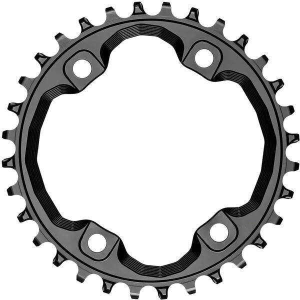 absoluteBLACKRound 96 BCD Asymmetric Chainring for Shimano XT M8000/SLX M7000