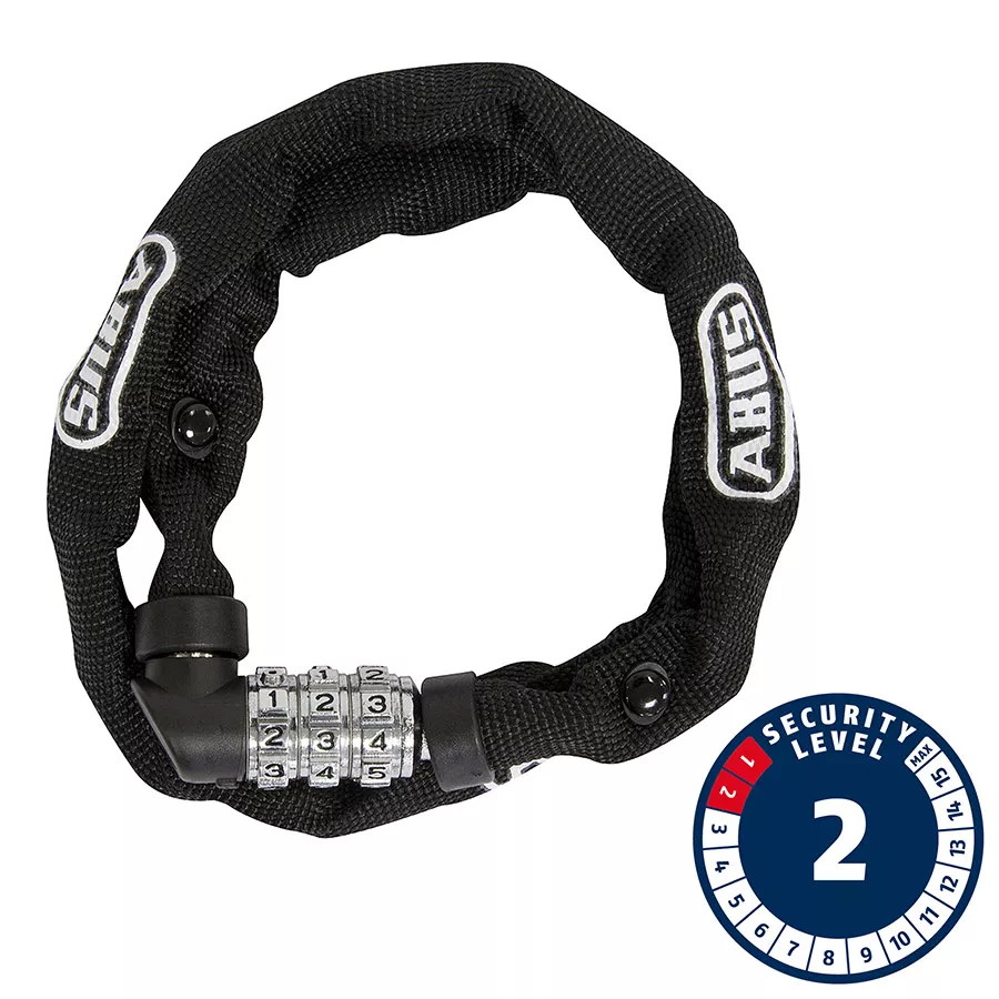 Abus 1200 Web Chain Lock Combo 4mm - Black