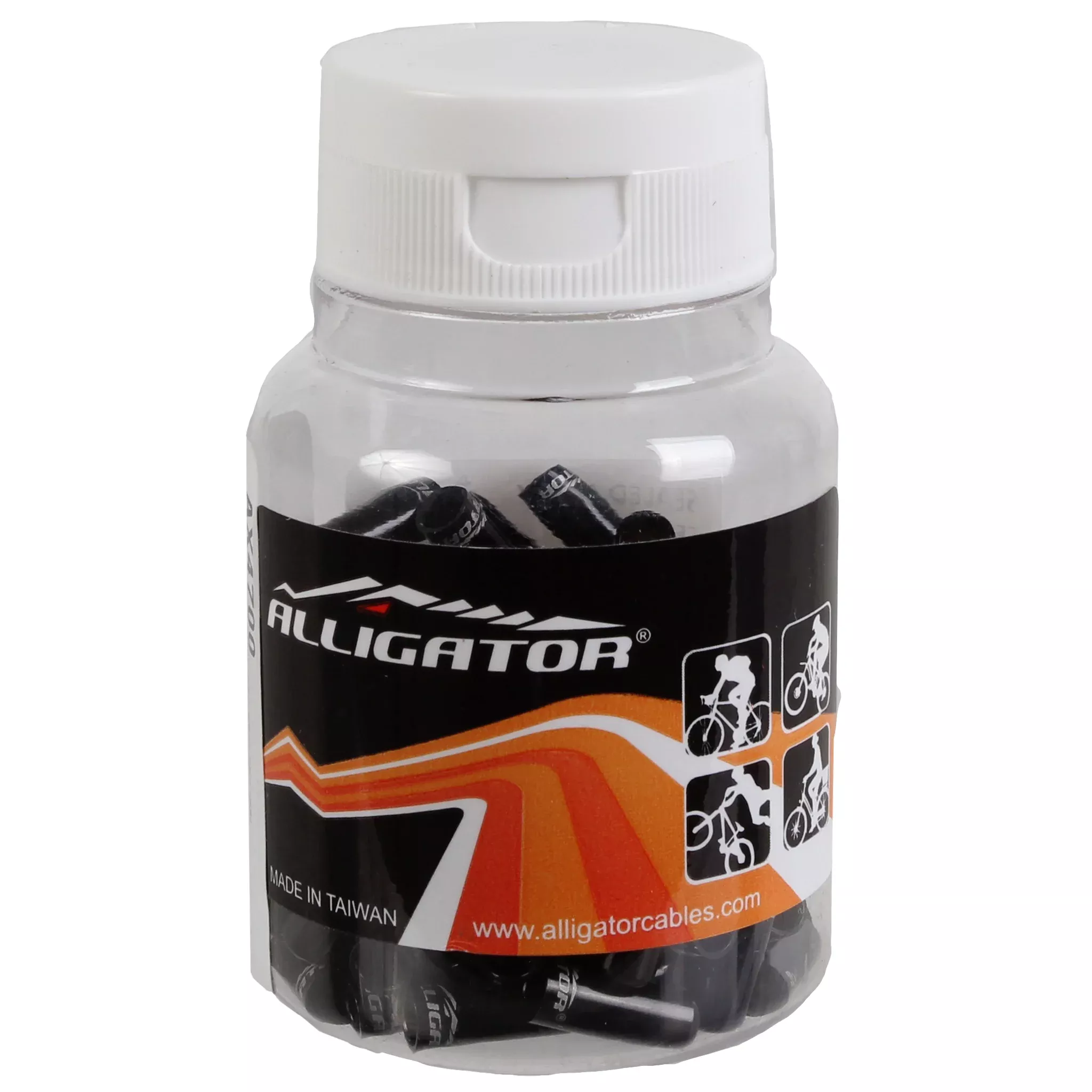 Alligator Sealed 4mm Alloy Ferrule - Black100/bottle