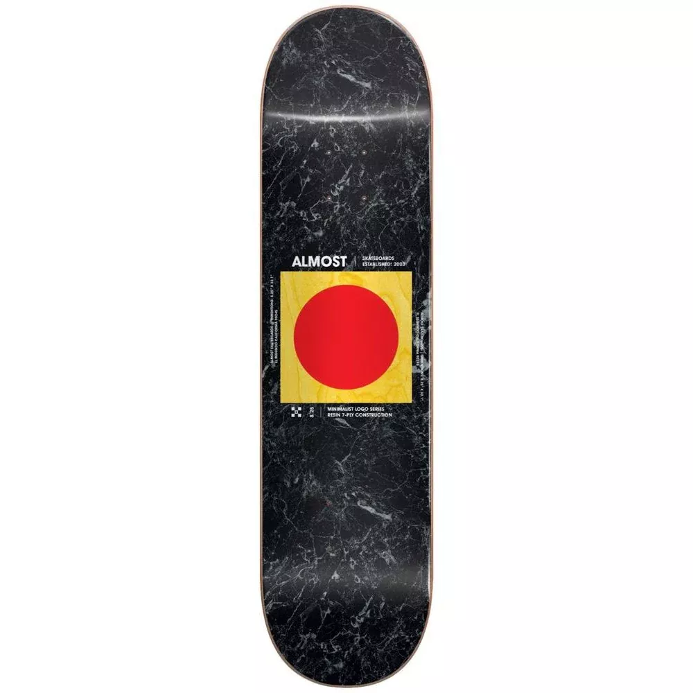 Almost Minimalist R7 Black Red 8.25 - Skateboard Deck