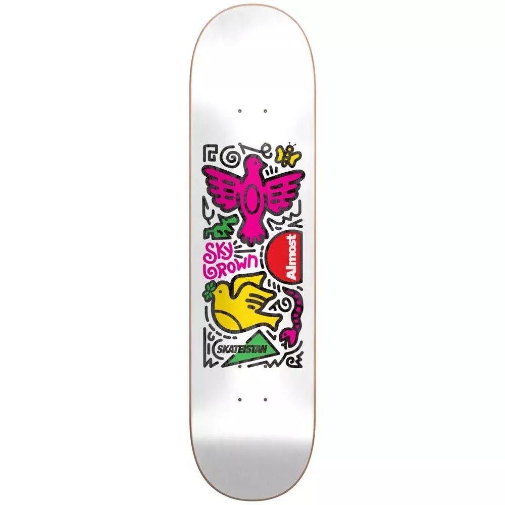 Almost Skateistan Sky Doodle R7 White 8.0 - Skateboard Deck