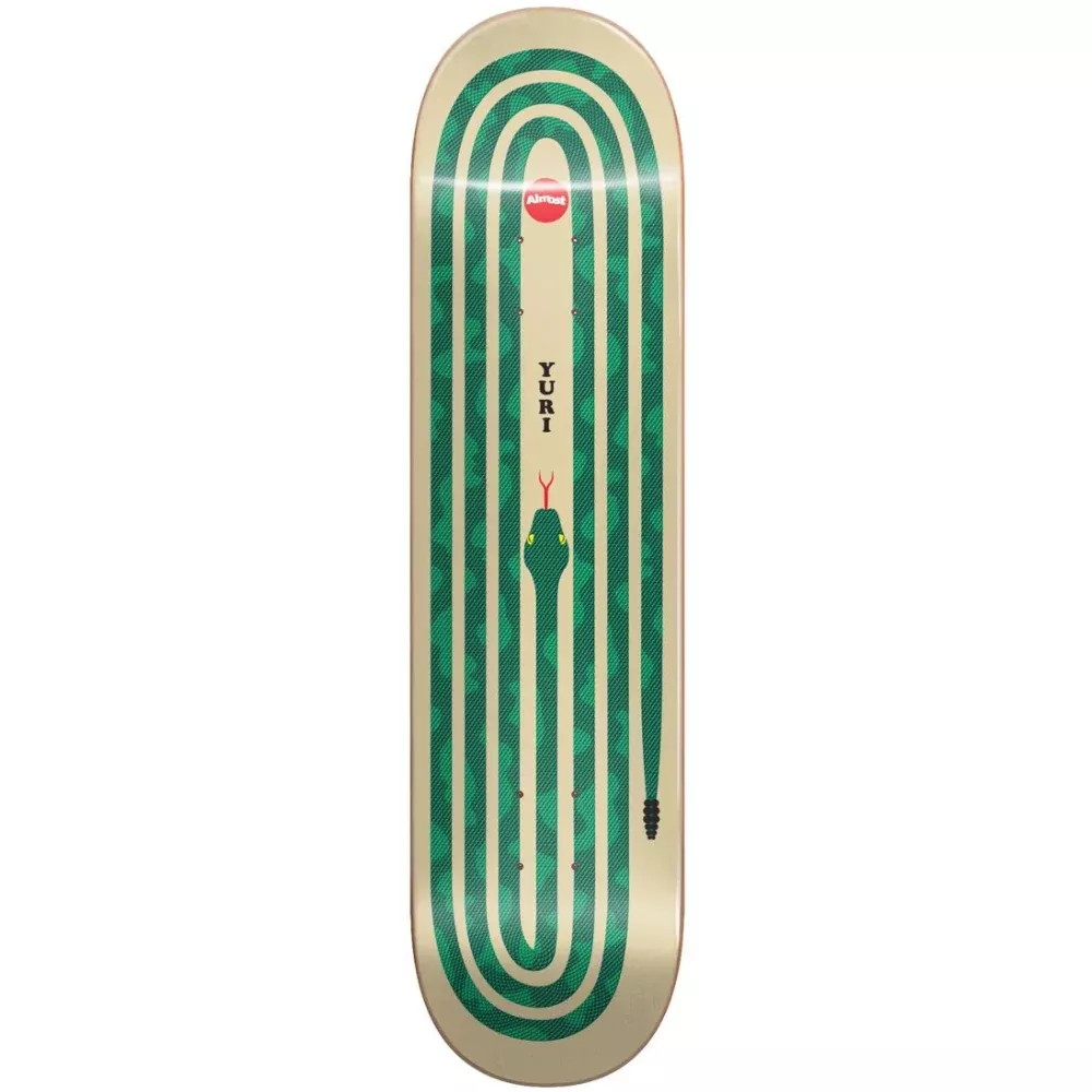 Almost Yuri Snake Pit R7 Green 8.375 - Skateboard Deck