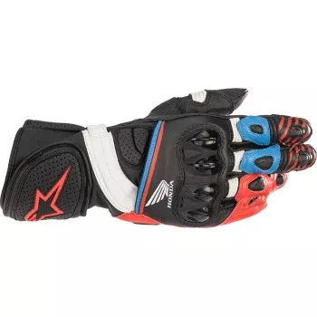 Alpinestars Honda GP Plus R V2 Gloves – Black/Bright Red/Blue