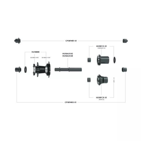 Bearing and Spacer sets for Hubs