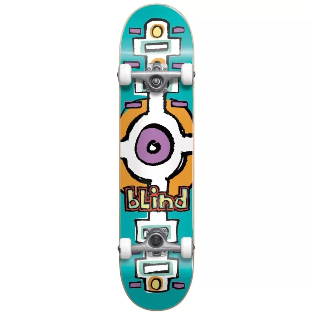 Blind Round Space Youth Soft Top Teal 6.75 - Skateboard Complete