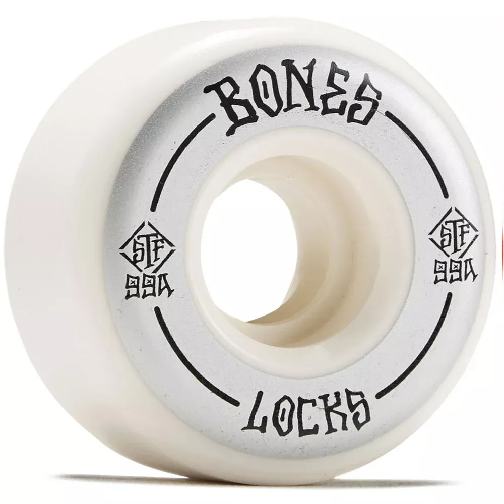 Bones STF V2 Locks 99A White - Skateboard Wheels