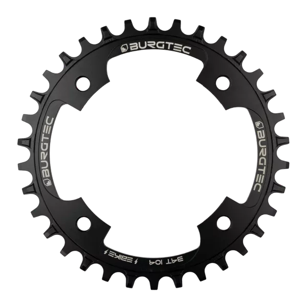 Burgtec 104MM BCD Outside Fit E├é┬¡ Bike Steel Thick/Thin Chainring 34T [Shimano](Includes 8mm x 0.75mm x 8mm Long bolts)