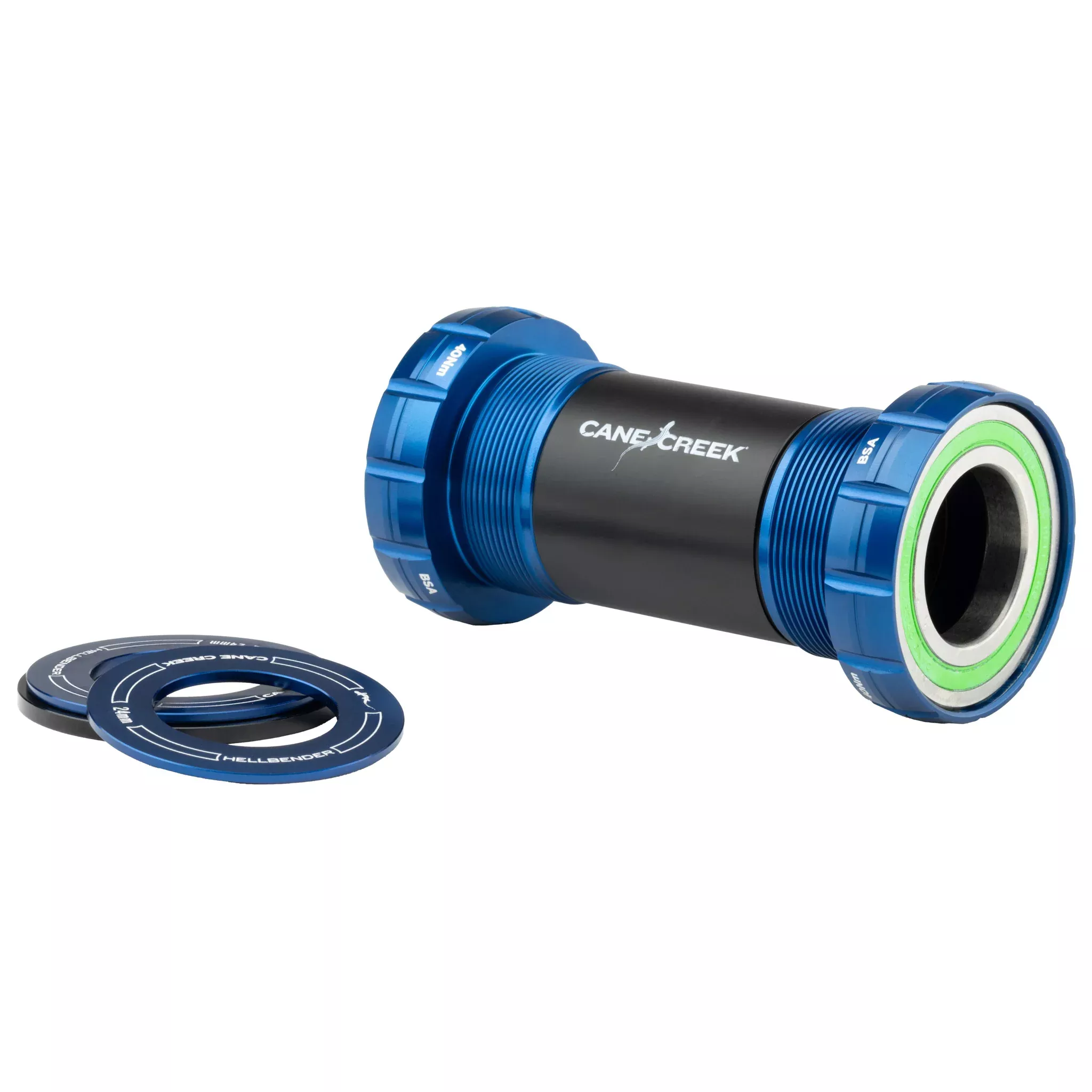 Cane Creek Hellbender 70 Bottom Bracket - English for 24mm Spindle Blue