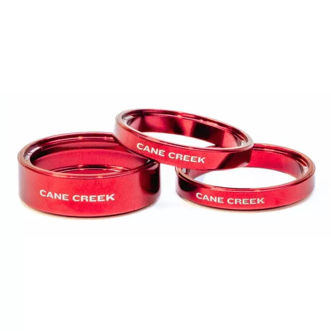 Cane Creek Interlok Chroma Studio Headset Spacer Kit - (1) 10mm (2) 5mm Red