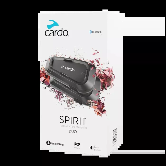 Cardo Spirit HD Bluetooth Motorcycle Helmet Communicator | 2-Rider Intercom