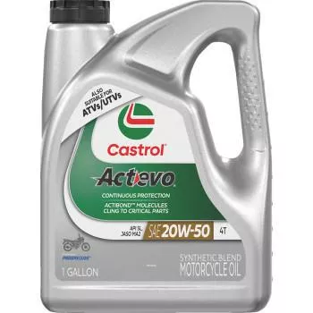 CASTROL - Act Evo Semi-Synthetic 4T Engine Oil - 20W-50 - 1 U.S. gal. - 15D7D1