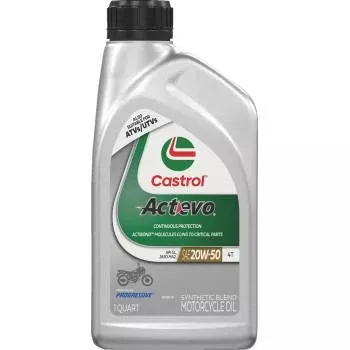 CASTROL - Act Evo Semi-Synthetic 4T Engine Oil - 20W-50 - 1 U.S. quart - 15D7CF