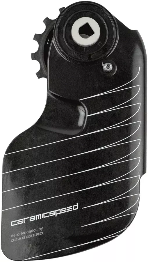 CeramicSpeed OSPW Pulley Wheel Aero Alpha System SRAM Red D1/E1 Force D1 AXS - ALPHA Aluminum Pulley Carbon Cage BLK v2