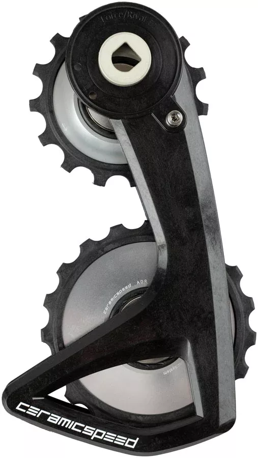 CeramicSpeed OSPW RS Alpha Pulley Wheel System SRAM Force E1 Rival E1 AXS - ALPHA Aluminum Pulley Carbon Cage BLK