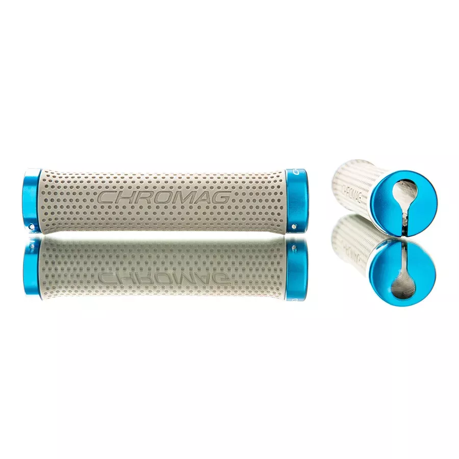 Chromag Basis Grips 142mm Gray/Blue
