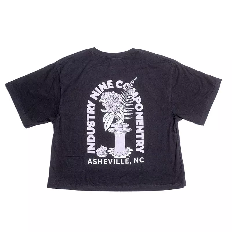 Crop Boxy Tee - Hydra2 Purple Floral Hub Vase