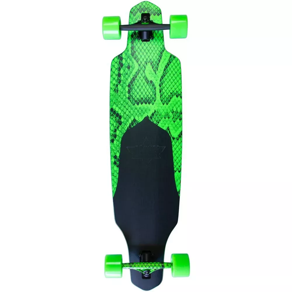 Dusters Channel Snakeskin Neon Green 38" - Longboard Complete
