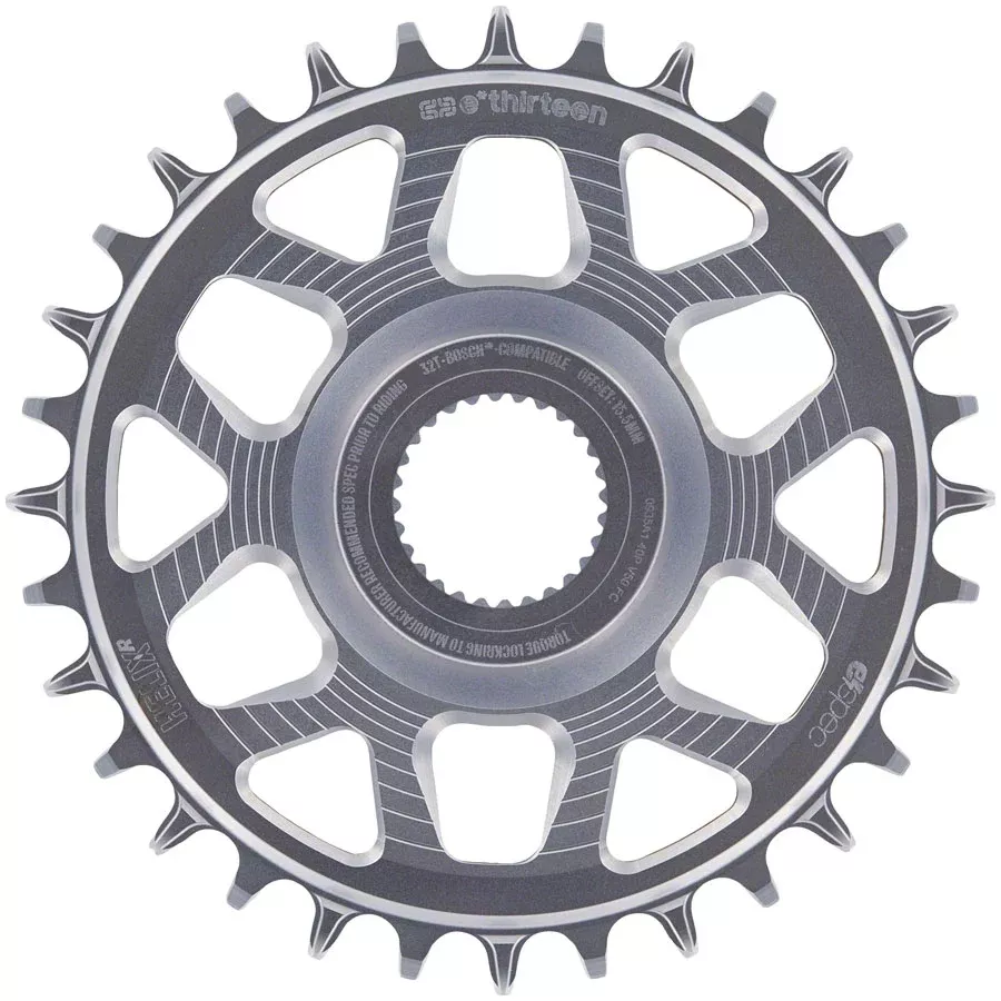 e*thirteen Helix Race e*specChainring - Bosch SX / Gen4 CX Direct Mount 15mm Offset 32T 11/12 Speed BLK