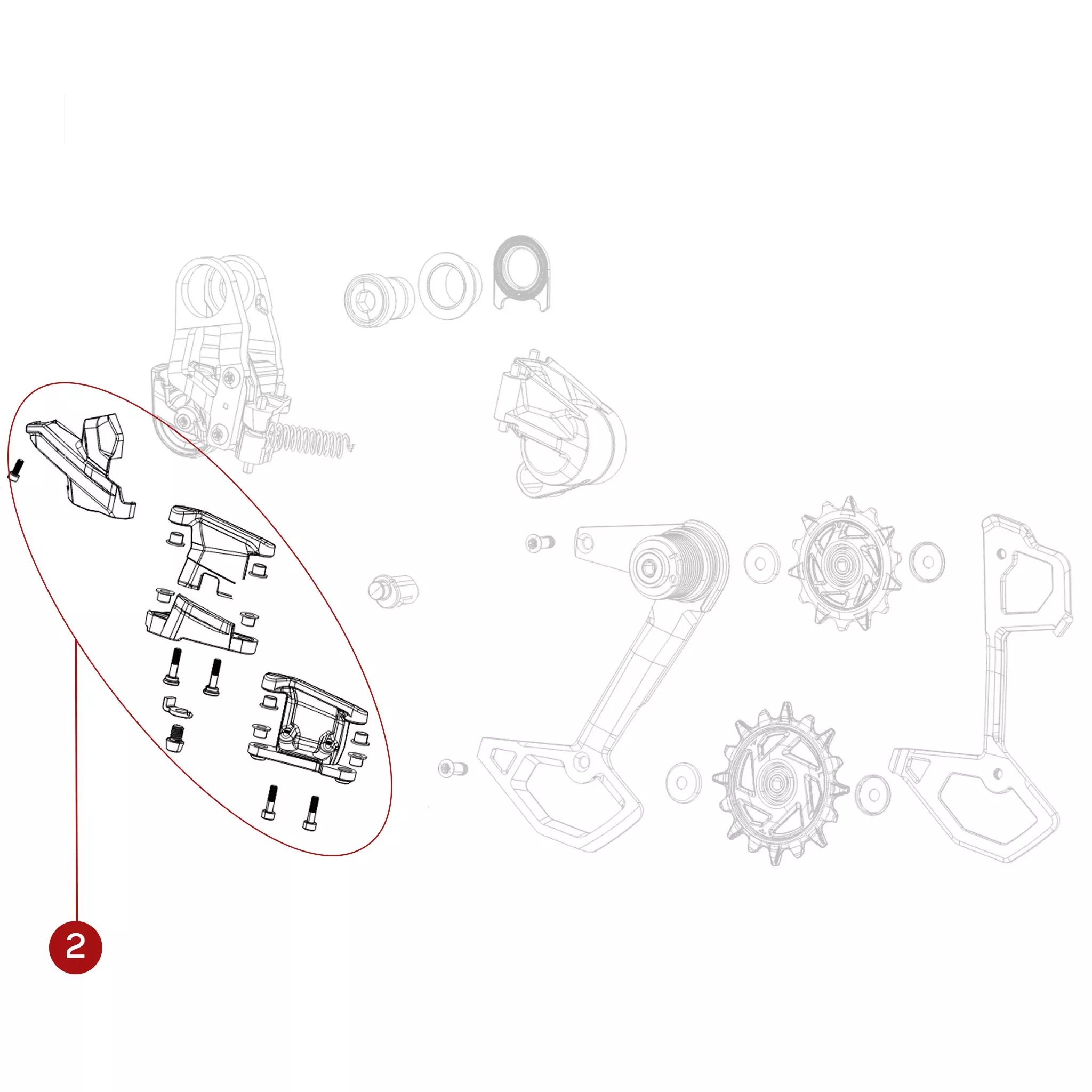 Eagle 90 Rear Derailleur Cover And Outer Inner Link Kit