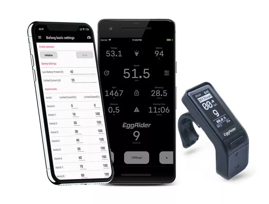 EggRider V2 Display – Bluetooth E-Bike Display for Surron, Talaria & Bafang Controllers