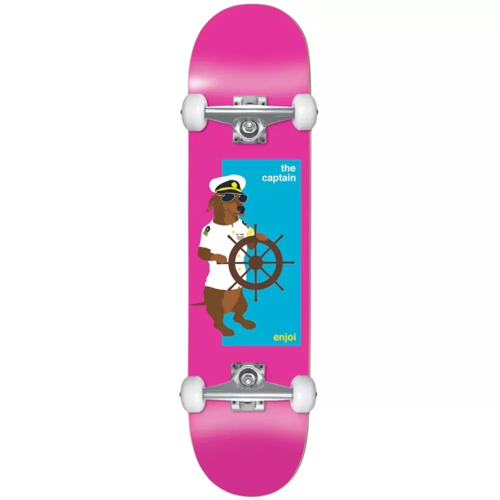 Enjoi The Captain Youth FP Pink 7.25 - Skateboard Complete