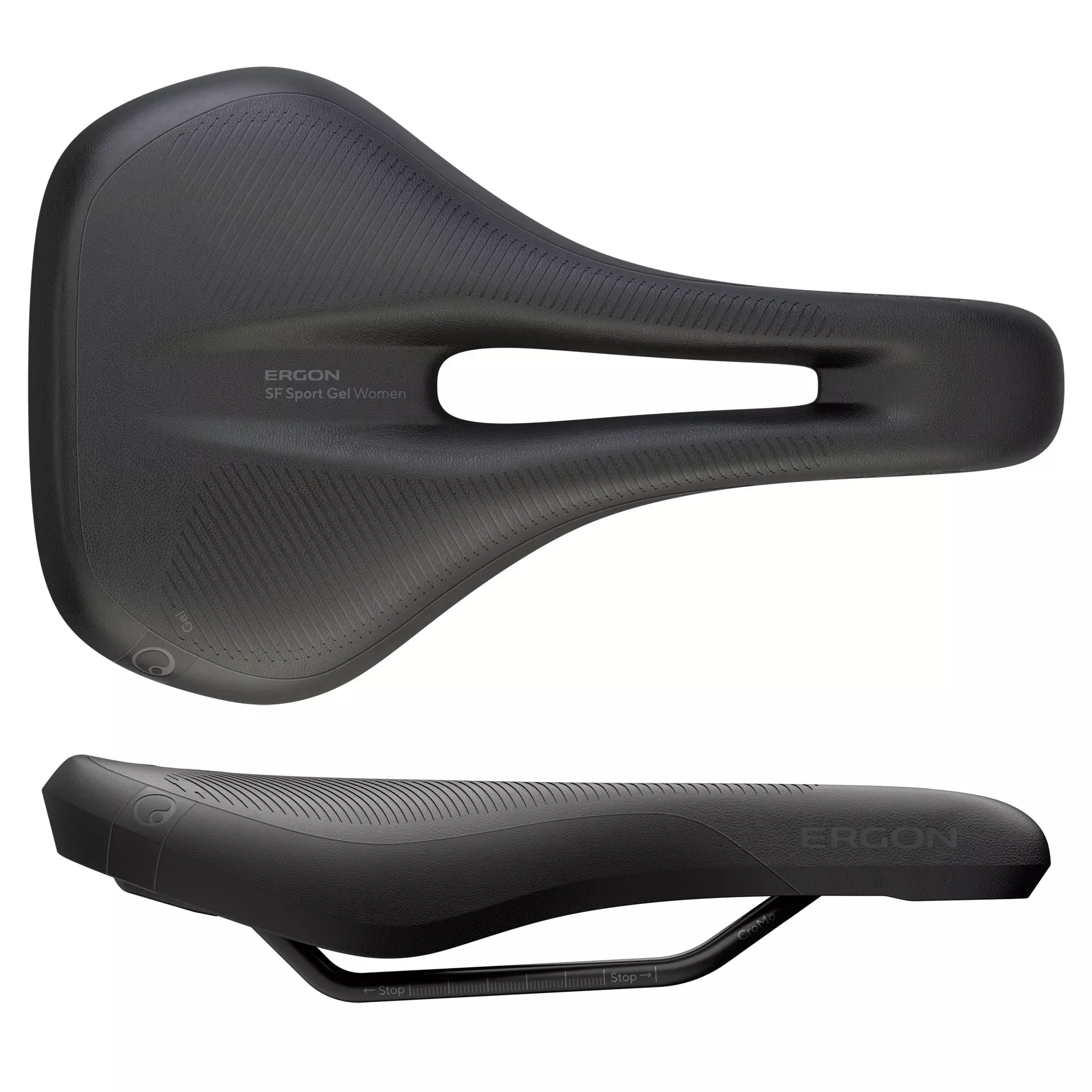 Ergon SF Sport Gel Saddle - Chromoly Black Women's Small/Medium