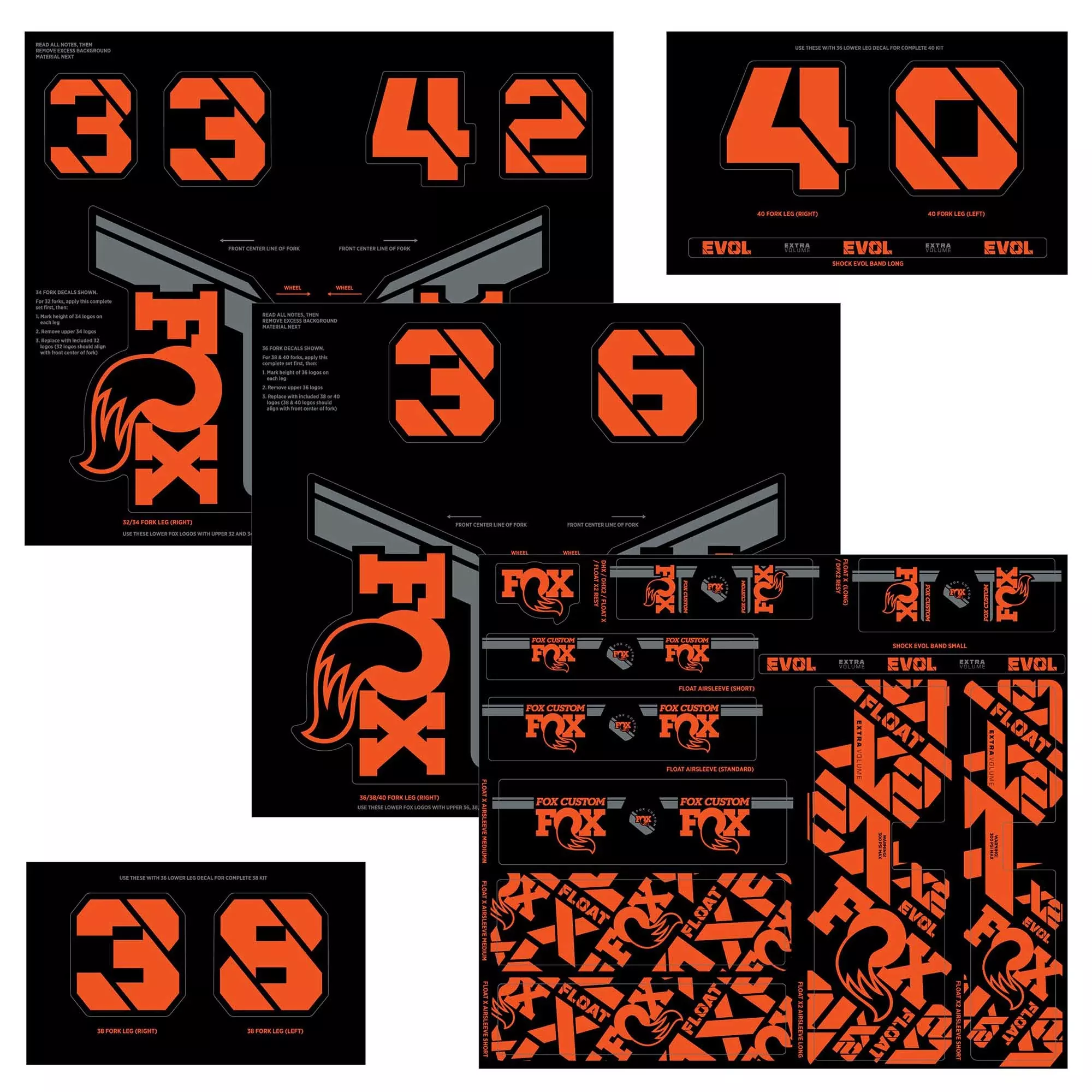 Fork & Shock Decal Kit