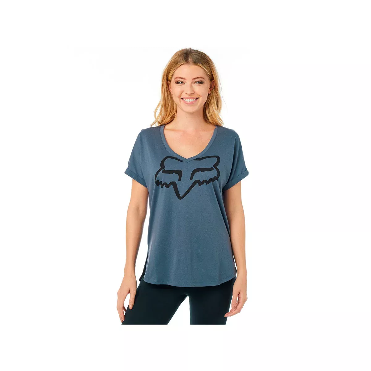 Fox Racing Womens Responded Roll Sleeve Vneck