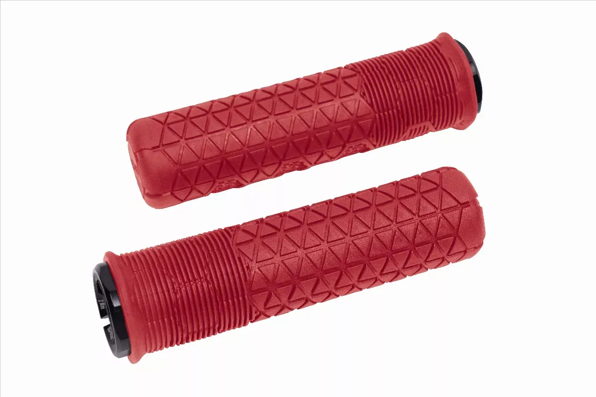 Fractal Lock-On Trail Grip - 31.5mm / Dark Red