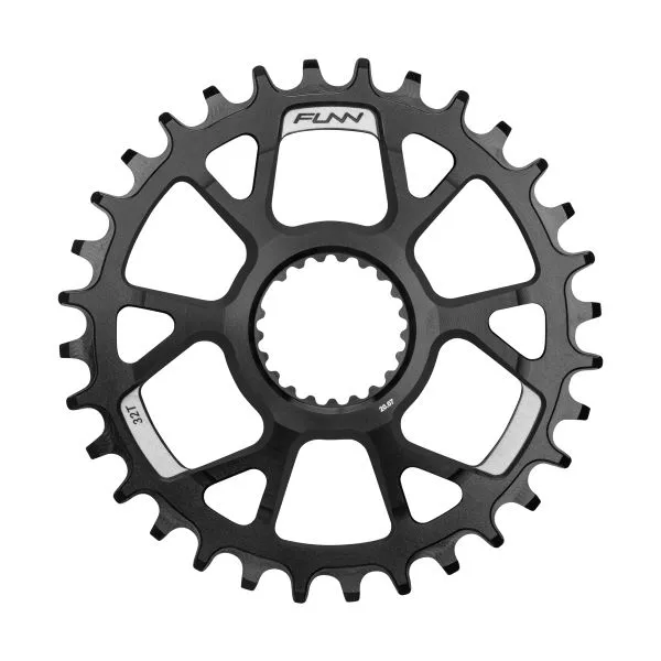 Funn AL7075, Anodized. Black Chainring, for Shimano Direct Mount Crankset 32T