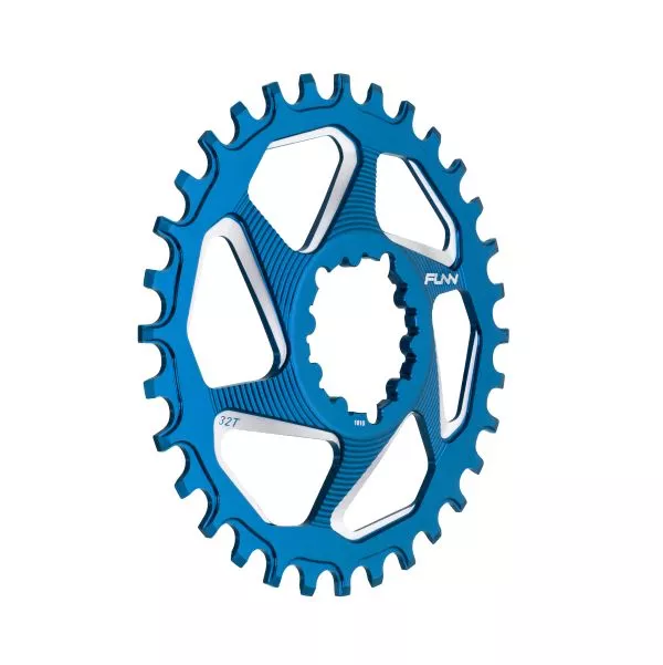Funn Solo DX Narrow Wide Chainring – 6mm Offset 32T Blue