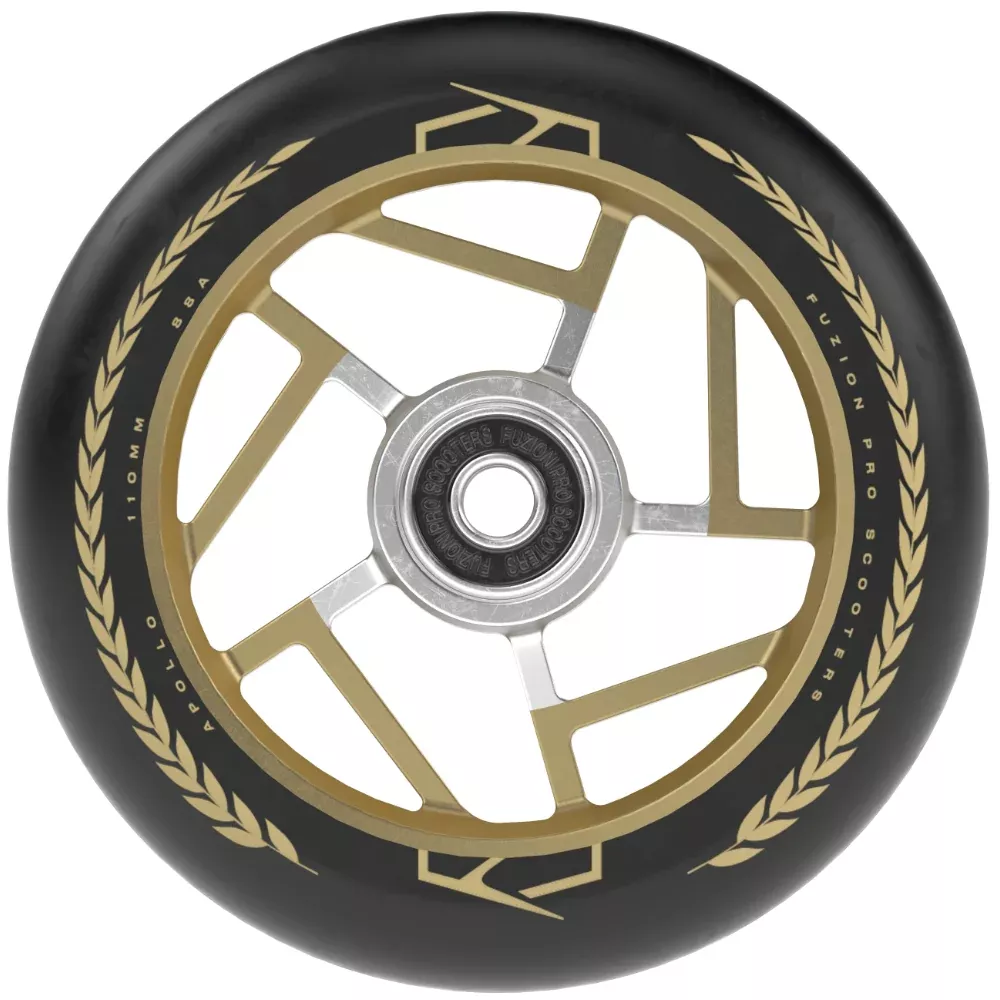 Fuzion Apollo Black / Gold 110mm - Scooter Wheels