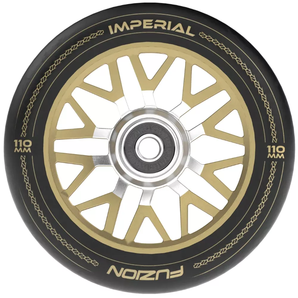 Fuzion Imperial Black / Gold 110mm - Scooter Wheels