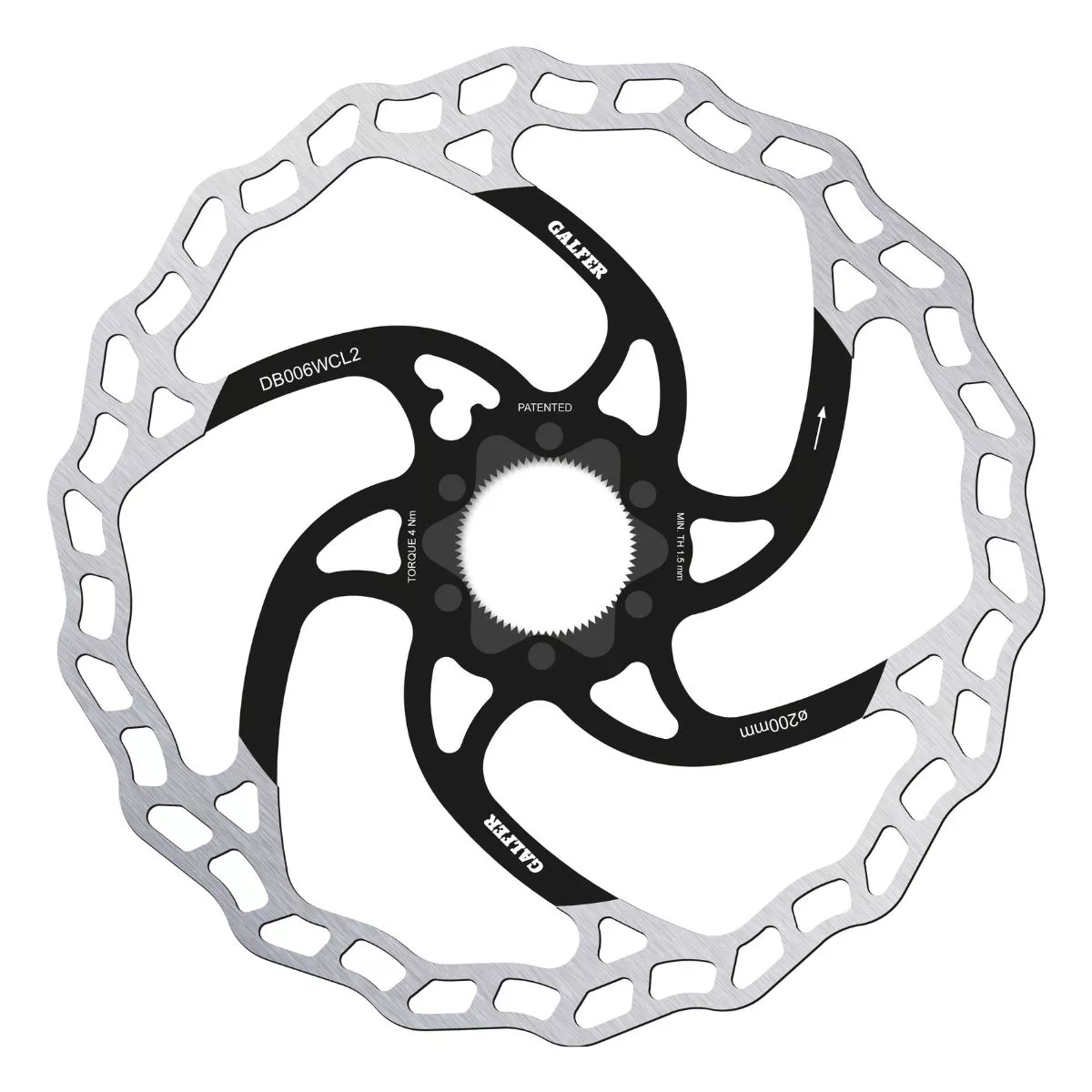 GALFER – MTB WAVE DISC ROTOR – CENTERLOCK – 2MM