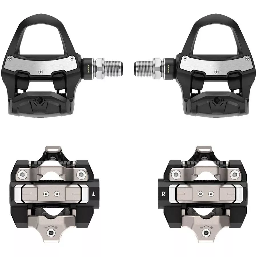Garmin Rally RK/XC210 Power Meter Pedals Bundle - Clipless Composite/Alloy 9/16" BLK Pair Dual-Sensing LOOK KEO/Shimano SPD