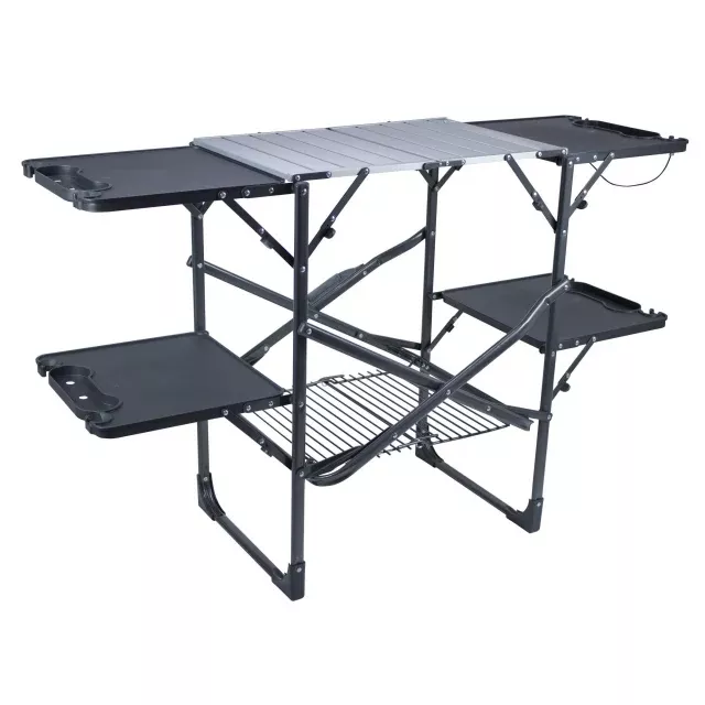 GCI Outdoor SlimFold One Piece Cook Station, Black
