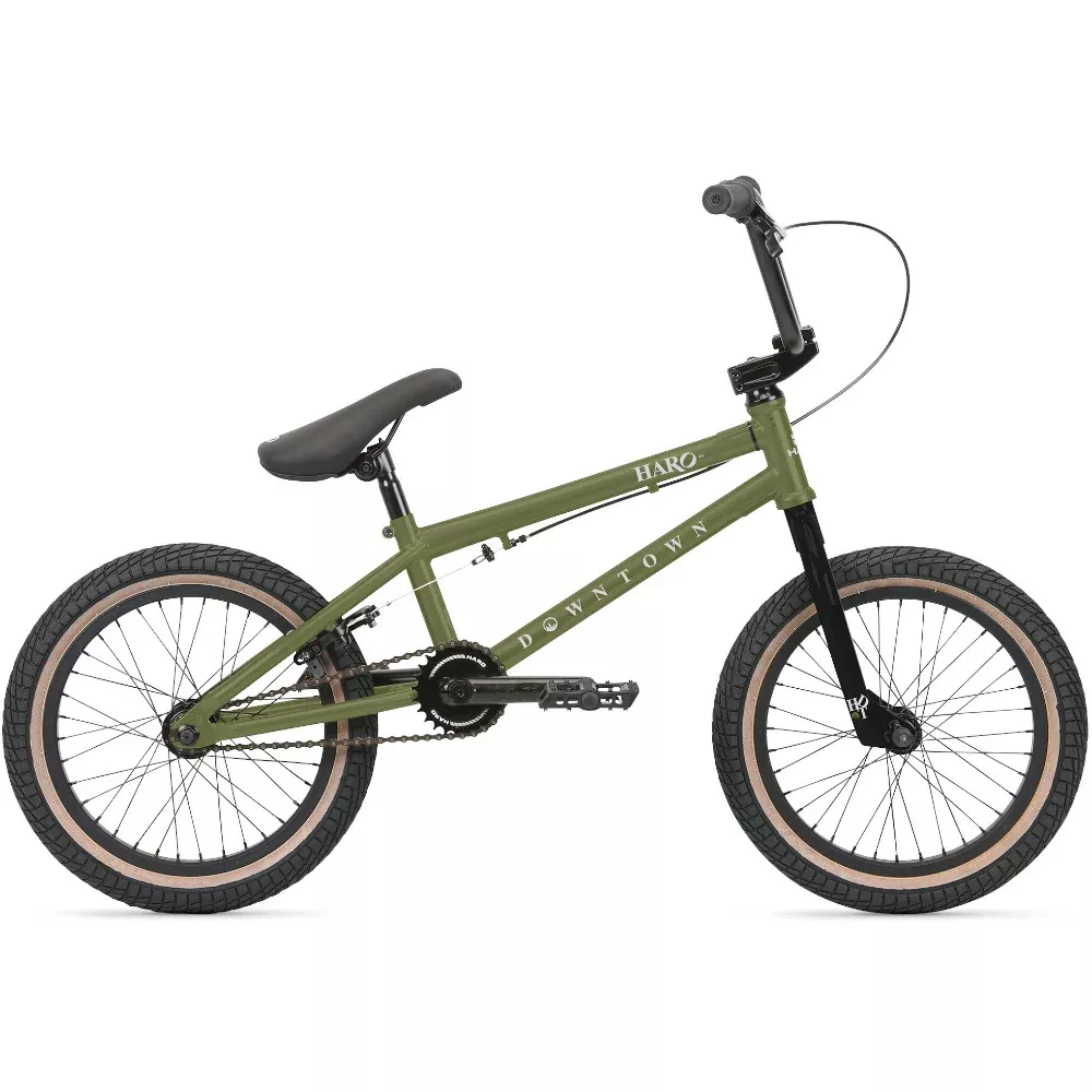Haro Downtown 16in Matte Army Green - BMX Complete