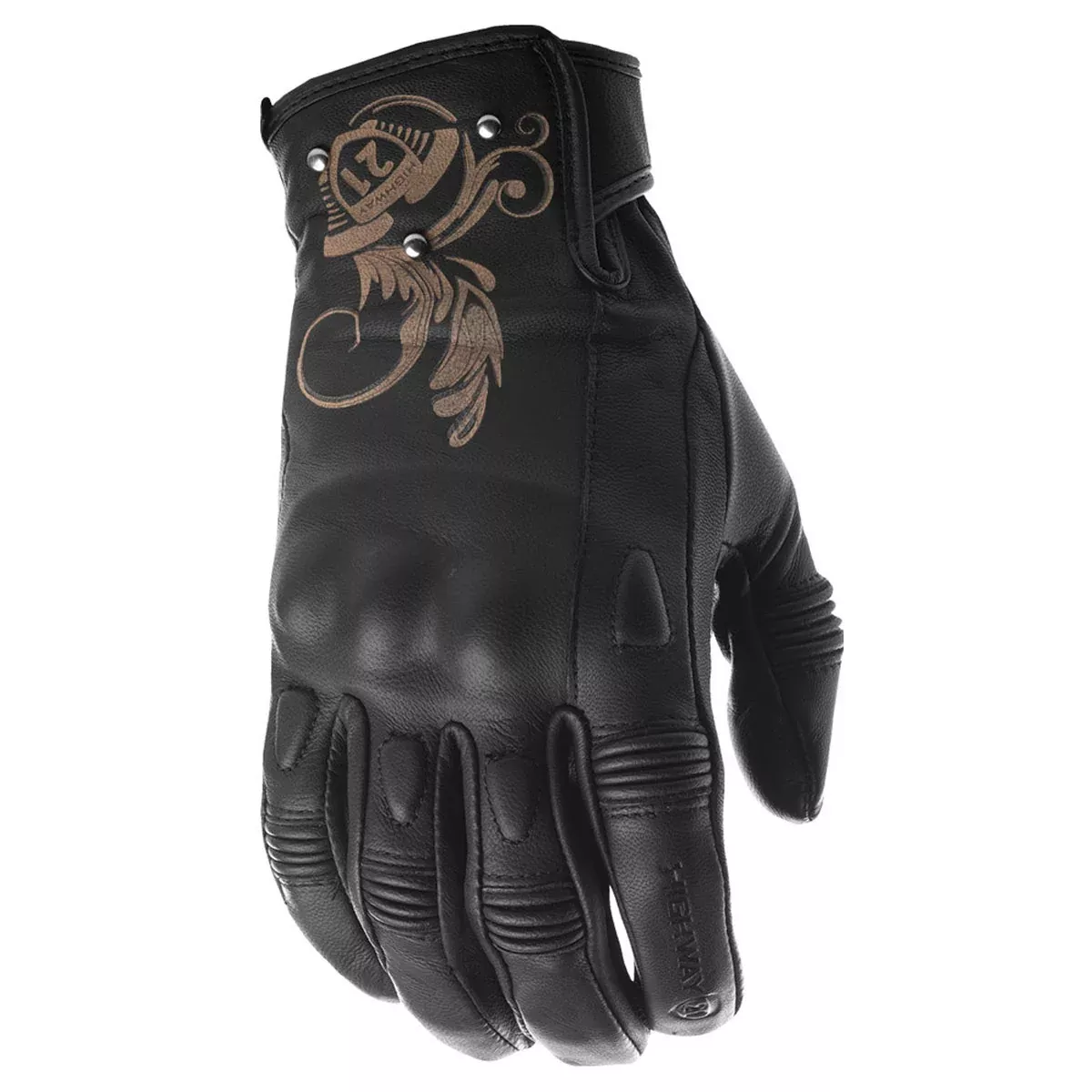 Highway 21 Womens Black Ivy Gloves CLOSEOUT